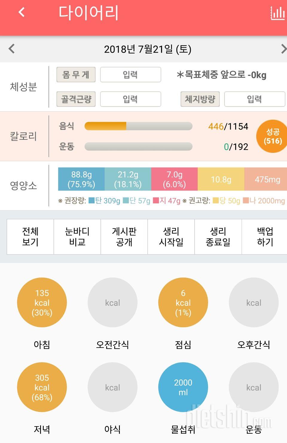 30일 1,000kcal 식단 62일차 성공!