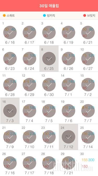 30일 애플힙 29일차 성공!