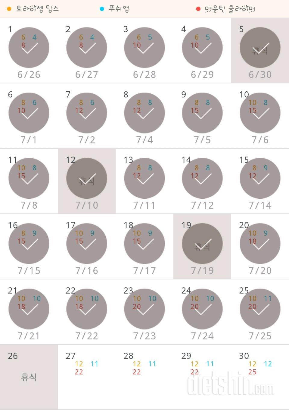 30일 슬림한 팔 115일차 성공!