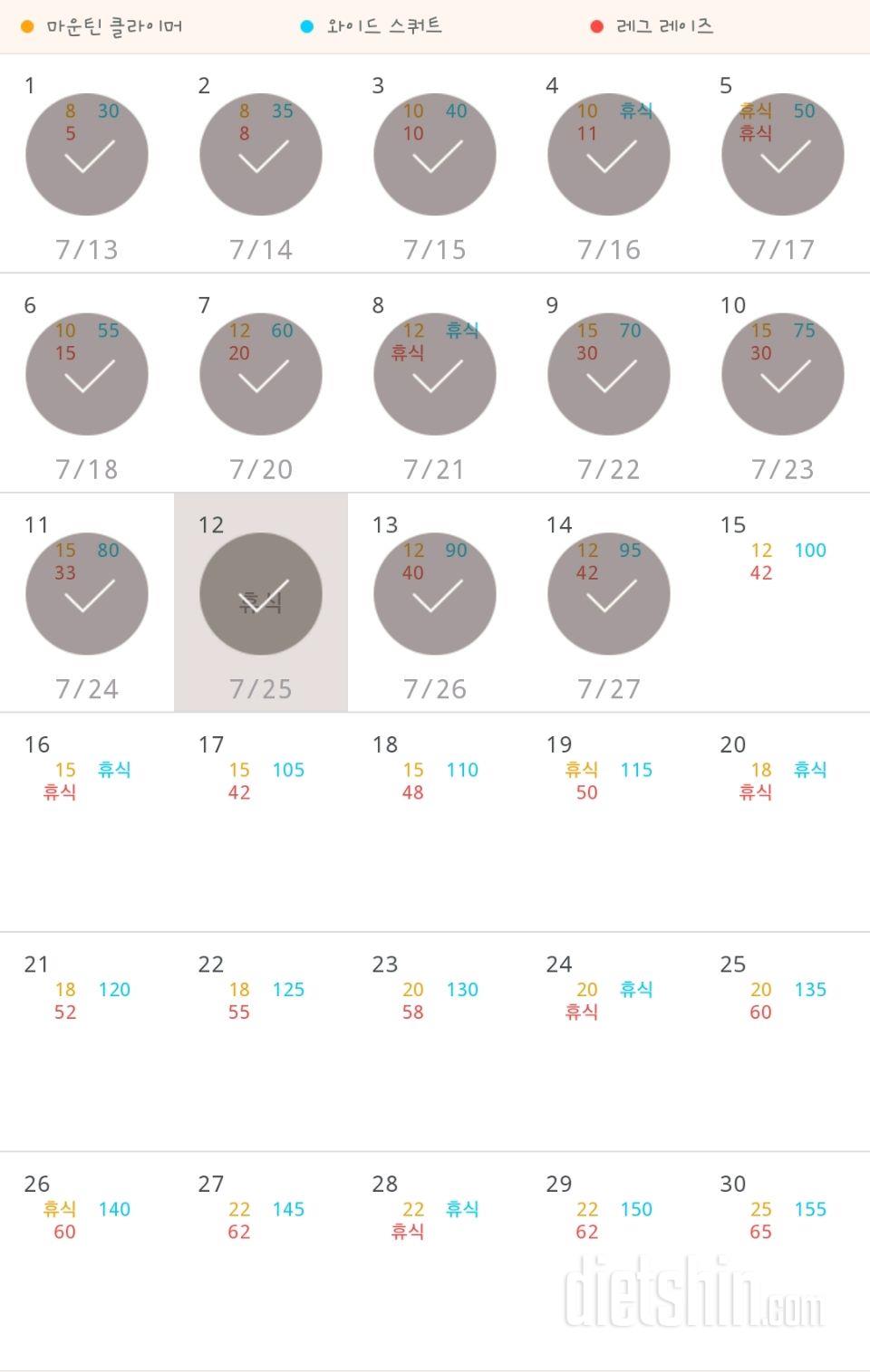 30일 체지방 줄이기 164일차 성공!