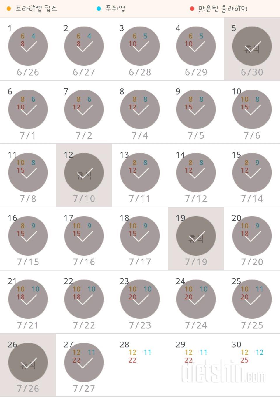 30일 슬림한 팔 117일차 성공!