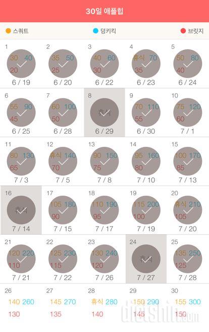 30일 애플힙 175일차 성공!