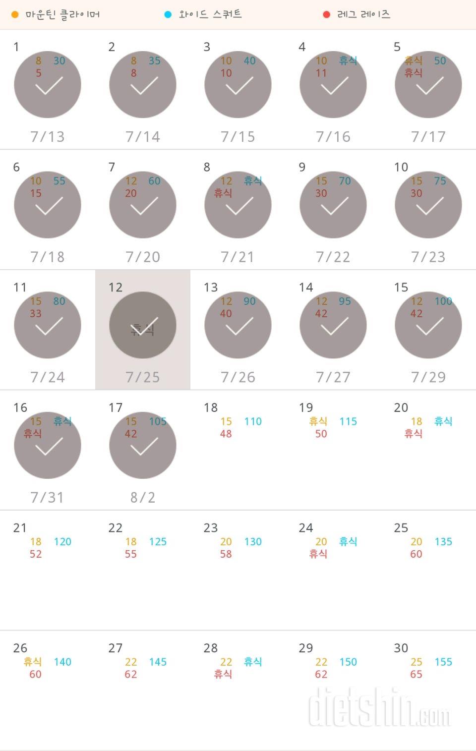 30일 체지방 줄이기 167일차 성공!