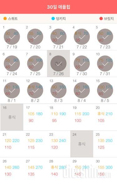 30일 애플힙 105일차 성공!