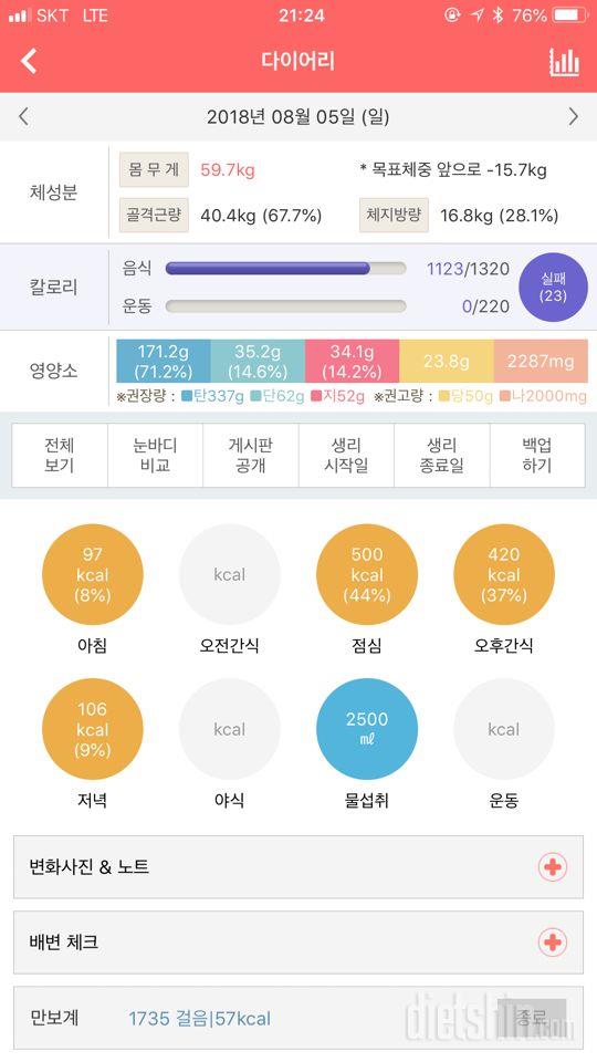 30일 당줄이기 7일차 성공!