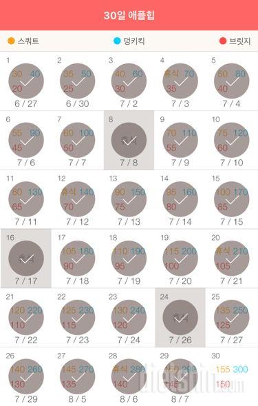 30일 애플힙 149일차 성공!