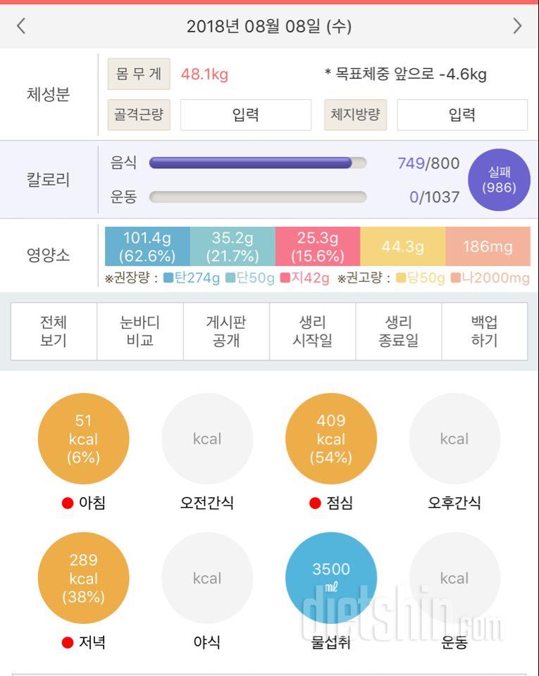 30일 1,000kcal 식단 38일차 성공!