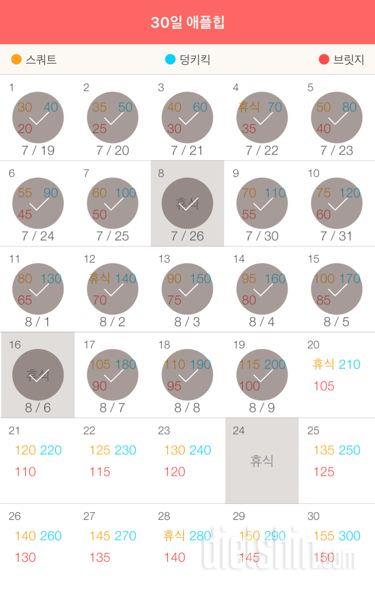 30일 애플힙 109일차 성공!