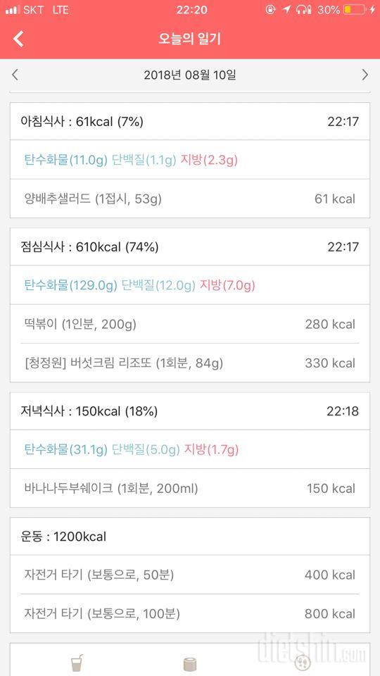 30일 1,000kcal 식단 7일차 성공!