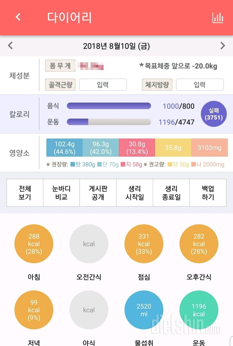 30일 당줄이기 5일차 성공!