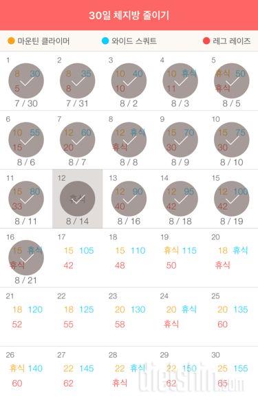 30일 체지방 줄이기 16일차 성공!