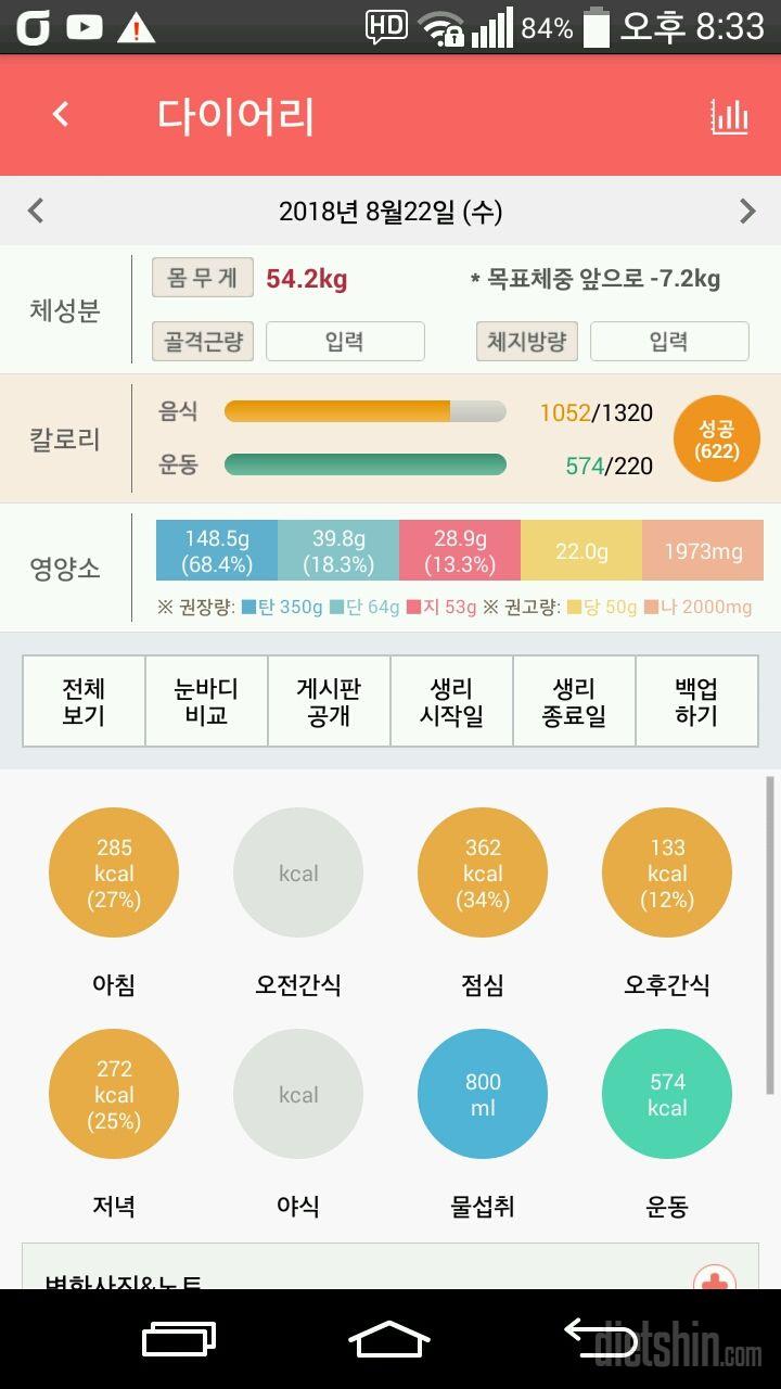 30일 야식끊기 7일차 성공!