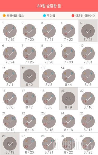 30일 슬림한 팔 120일차 성공!