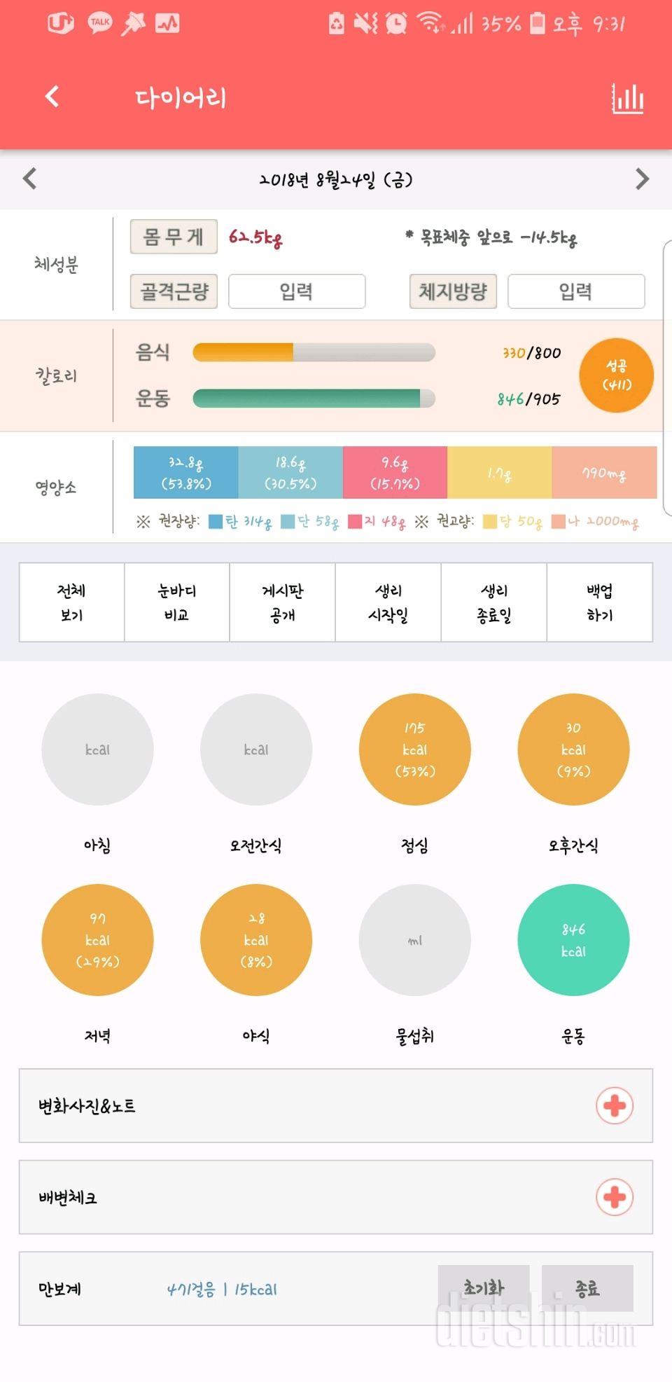 오늘 운동량최고로했다ㅠ