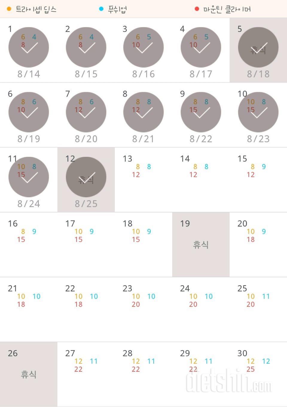 30일 슬림한 팔 12일차 성공!