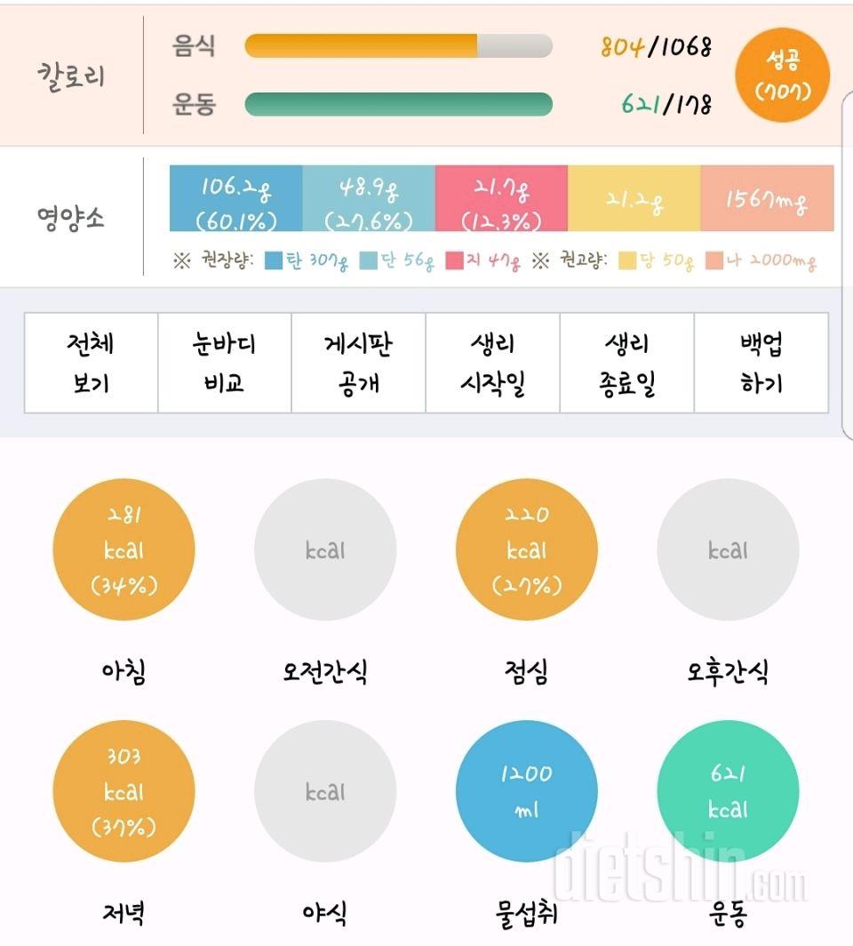 30일 1,000kcal 식단 37일차 성공!