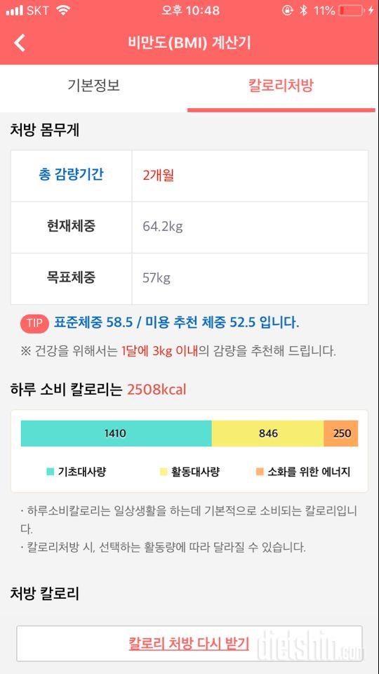 하루에 몇칼로리 섭취?