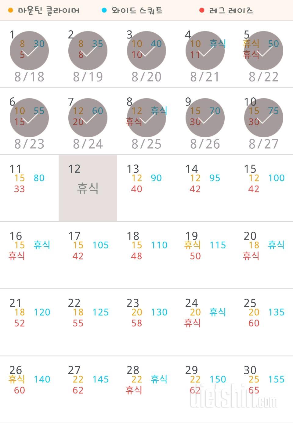 30일 체지방 줄이기 10일차 성공!