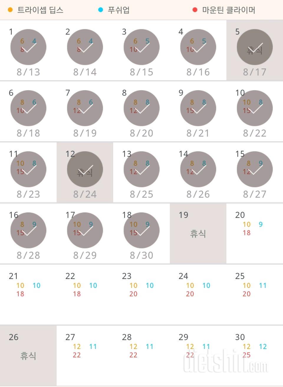 30일 슬림한 팔 258일차 성공!