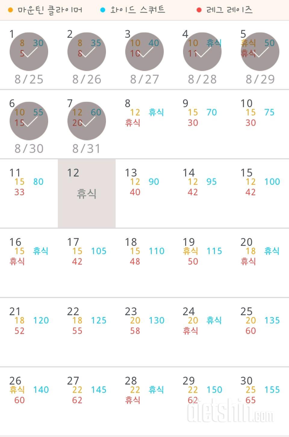 30일 체지방 줄이기 7일차 성공!