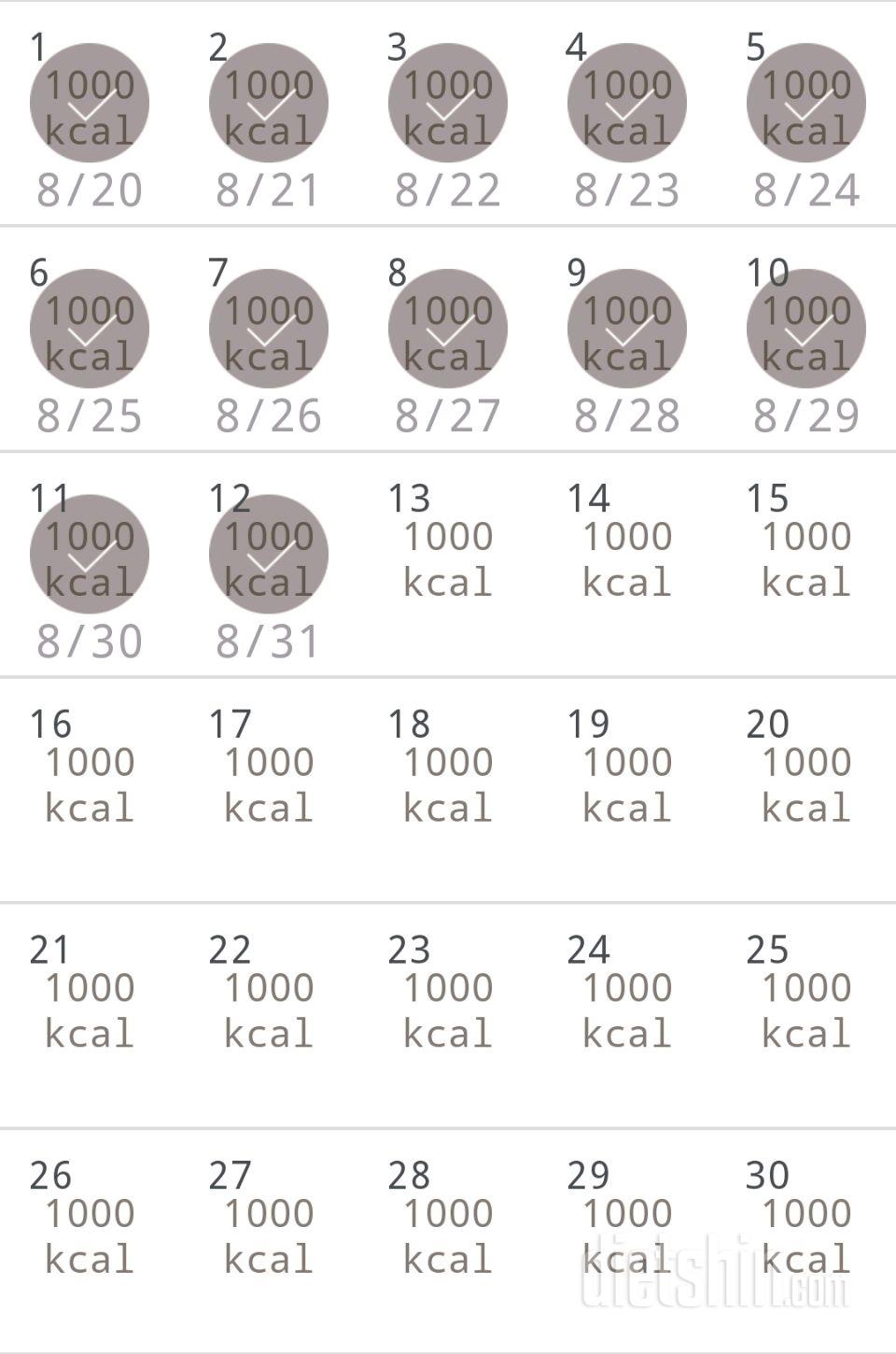 30일 1,000kcal 식단 42일차 성공!