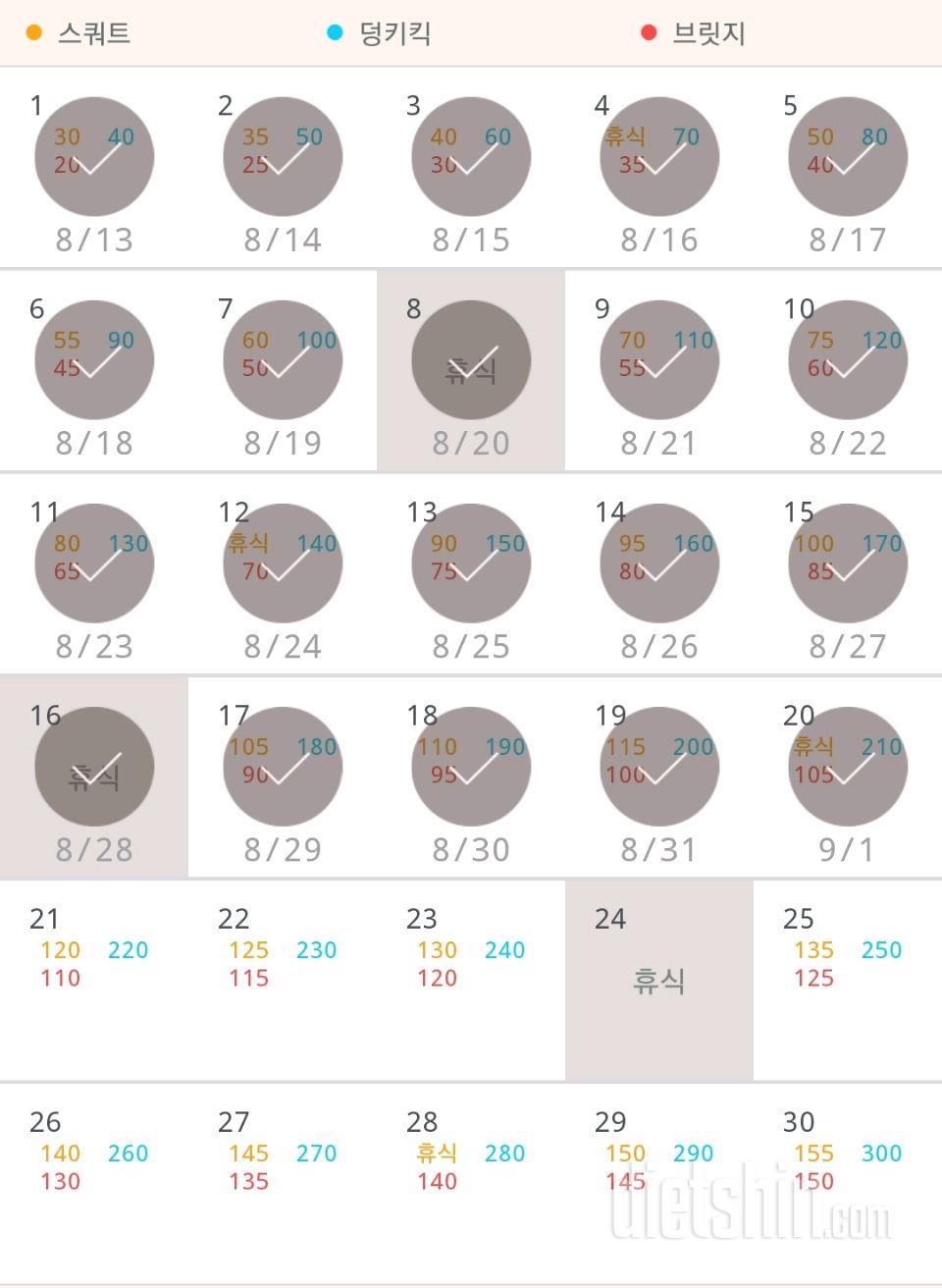 30일 애플힙 260일차 성공!