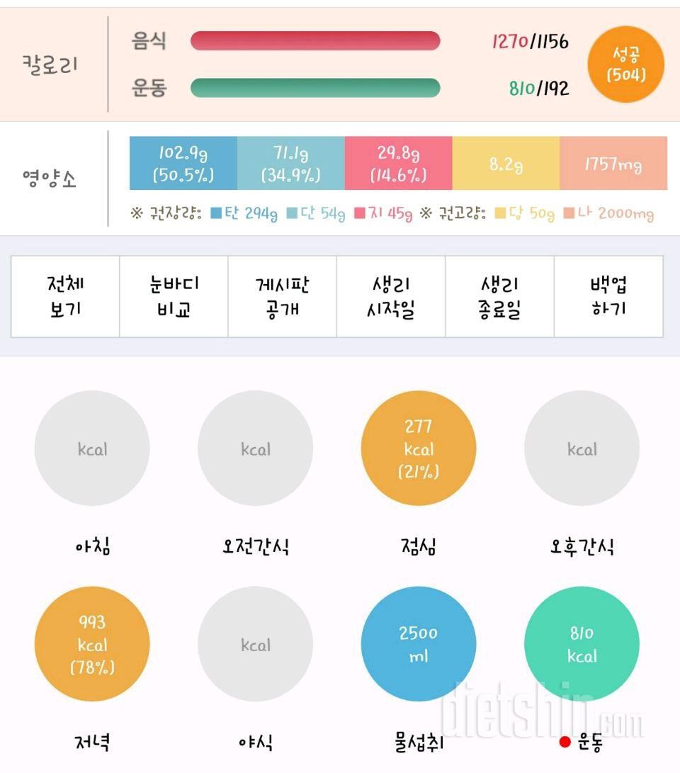 30일 당줄이기 7일차 성공!