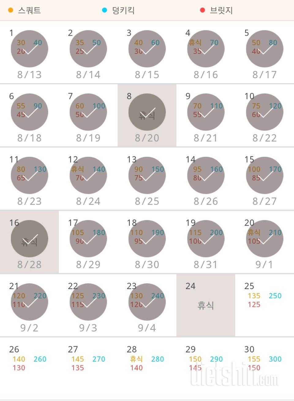 30일 애플힙 263일차 성공!