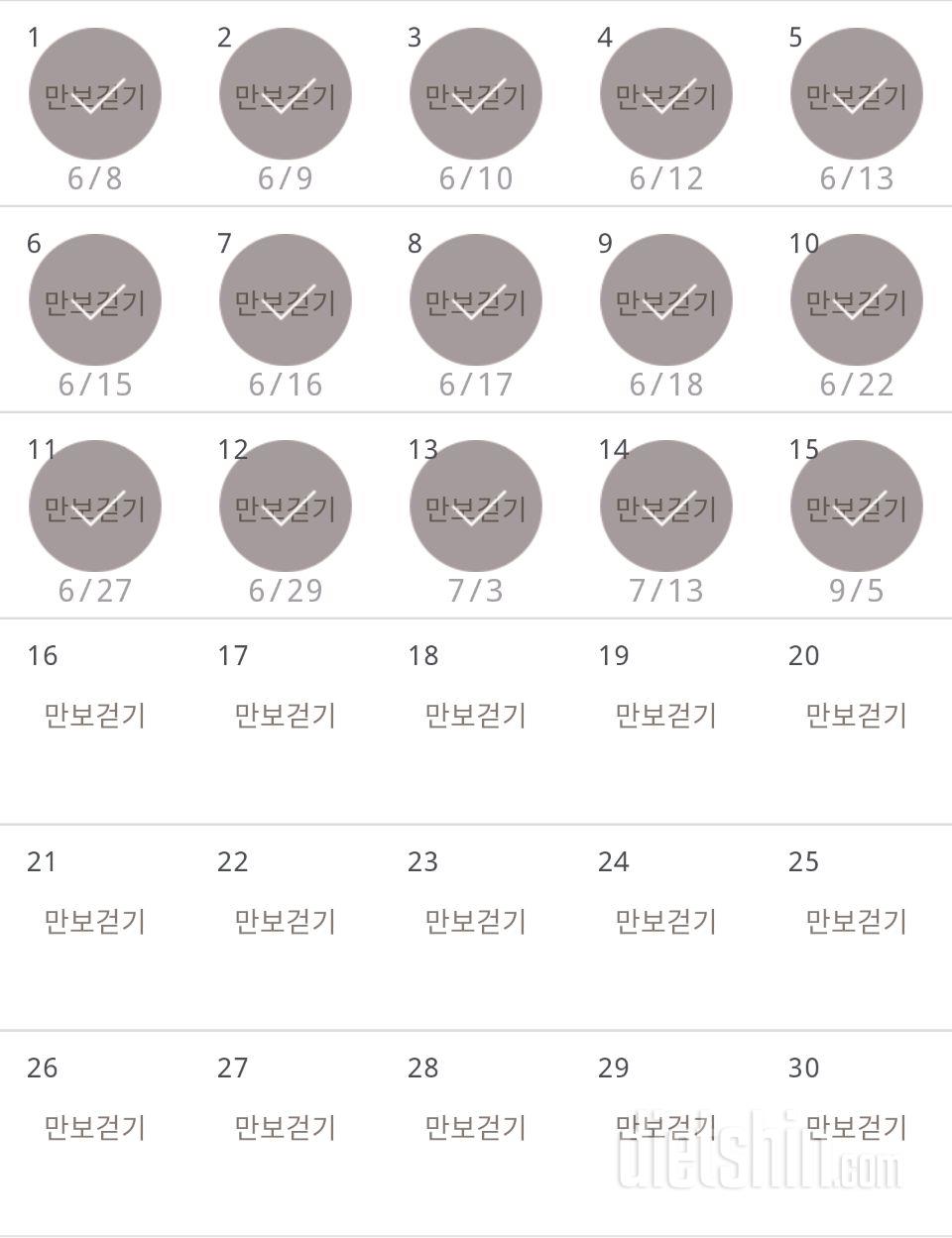 30일 만보 걷기 15일차 성공!