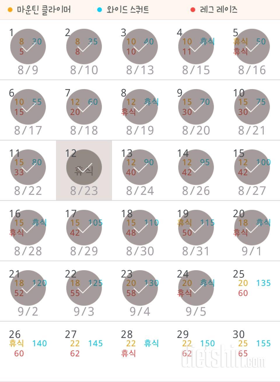 30일 체지방 줄이기 24일차 성공!