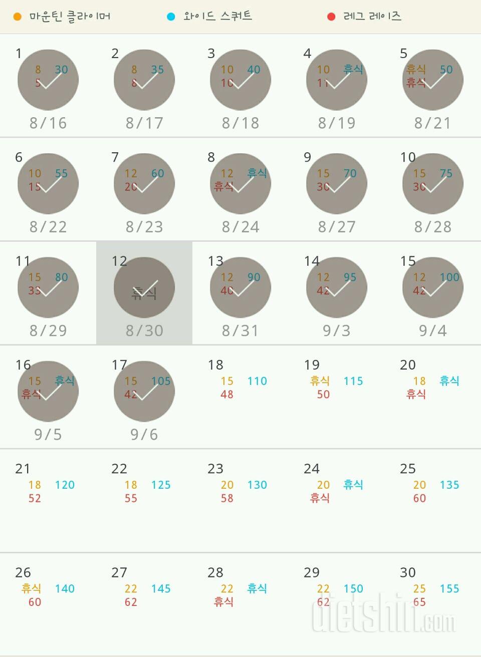 30일 체지방 줄이기 17일차 성공!