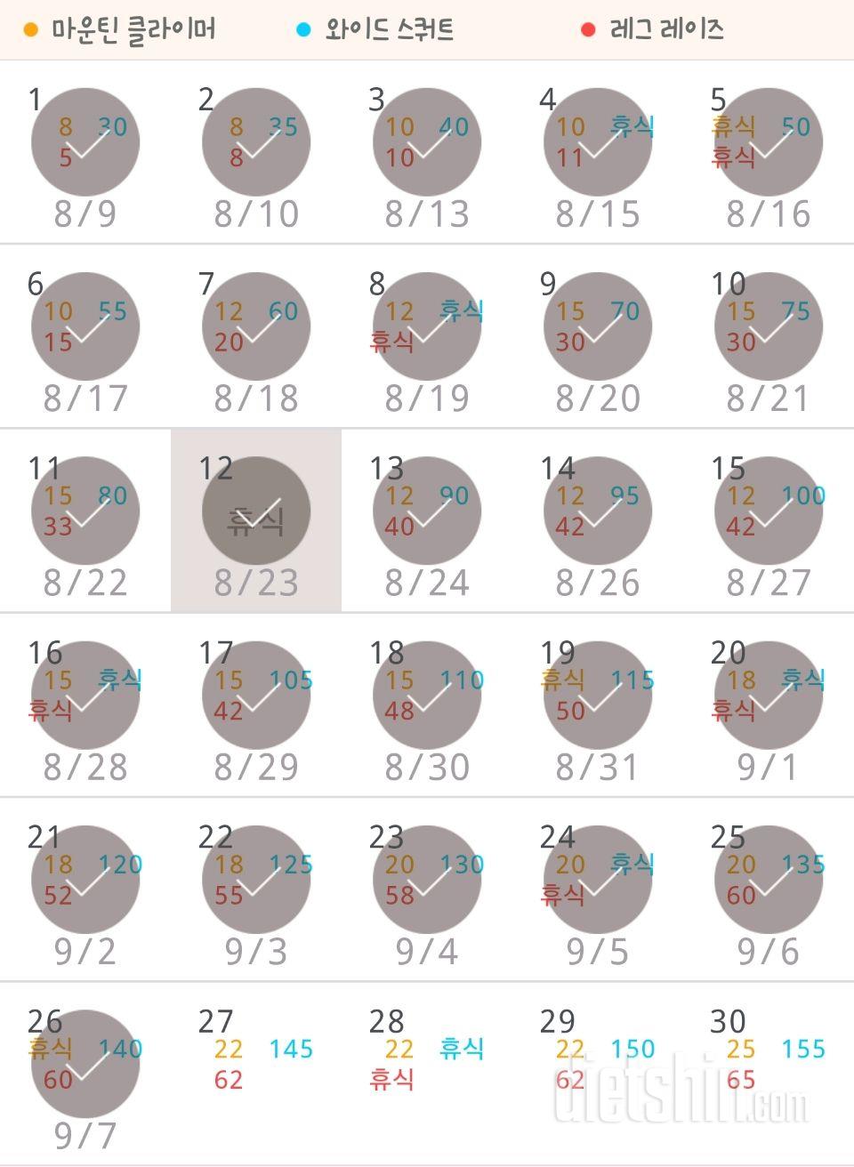 30일 체지방 줄이기 26일차 성공!