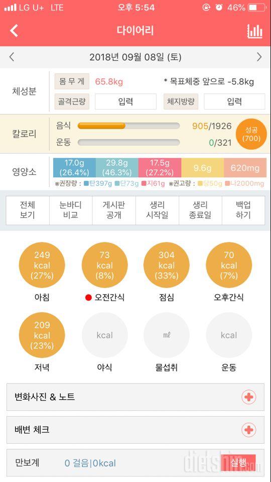 30일 야식끊기 4일차 성공!