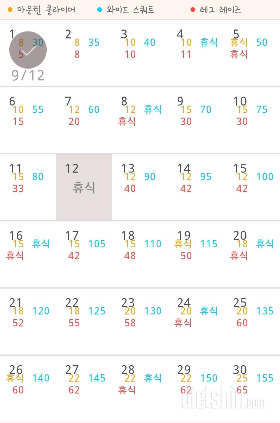 30일 체지방 줄이기 31일차 성공!