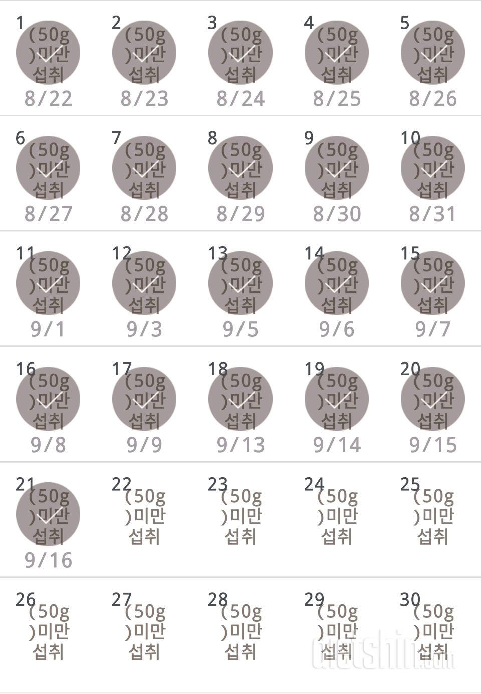 30일 당줄이기 21일차 성공!