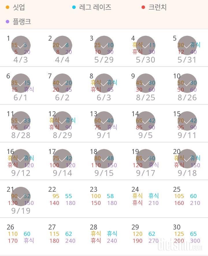 30일 복근 만들기 51일차 성공!