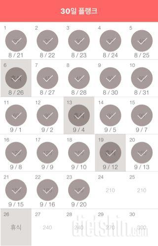 30일 플랭크 23일차 성공!