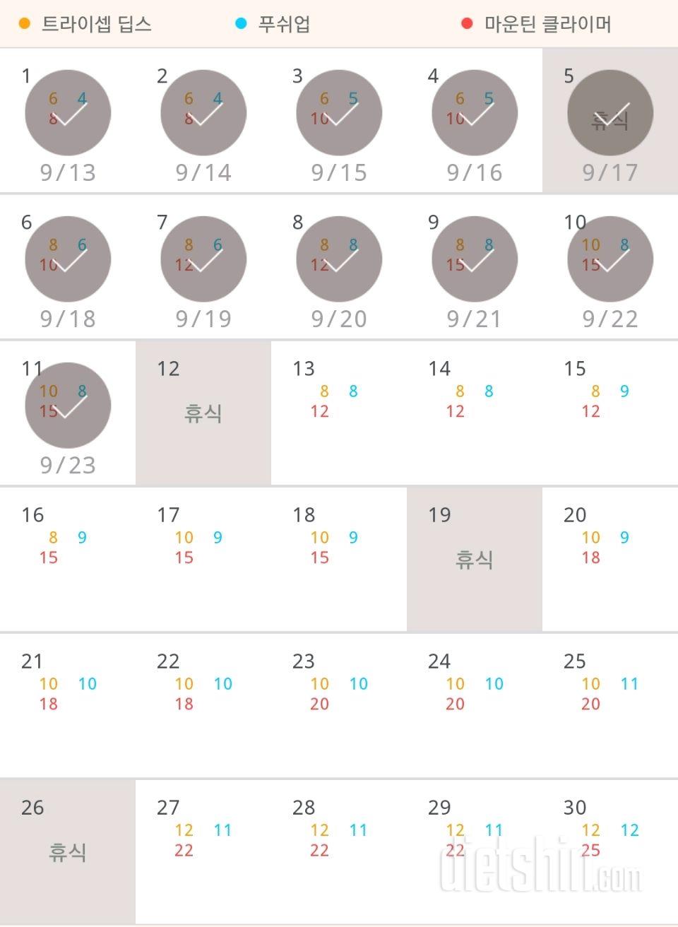 30일 슬림한 팔 281일차 성공!