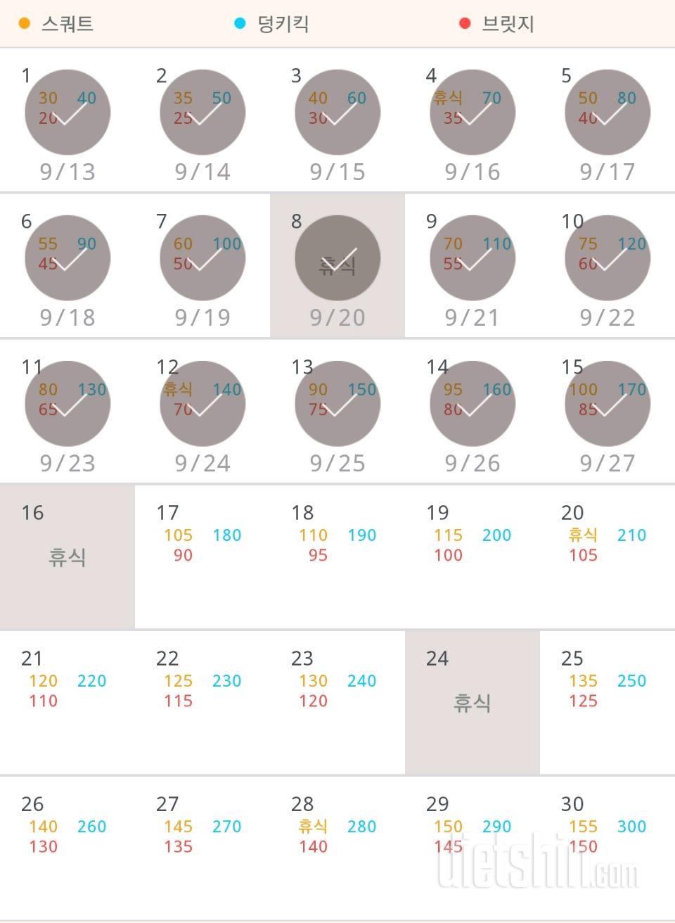 30일 애플힙 285일차 성공!