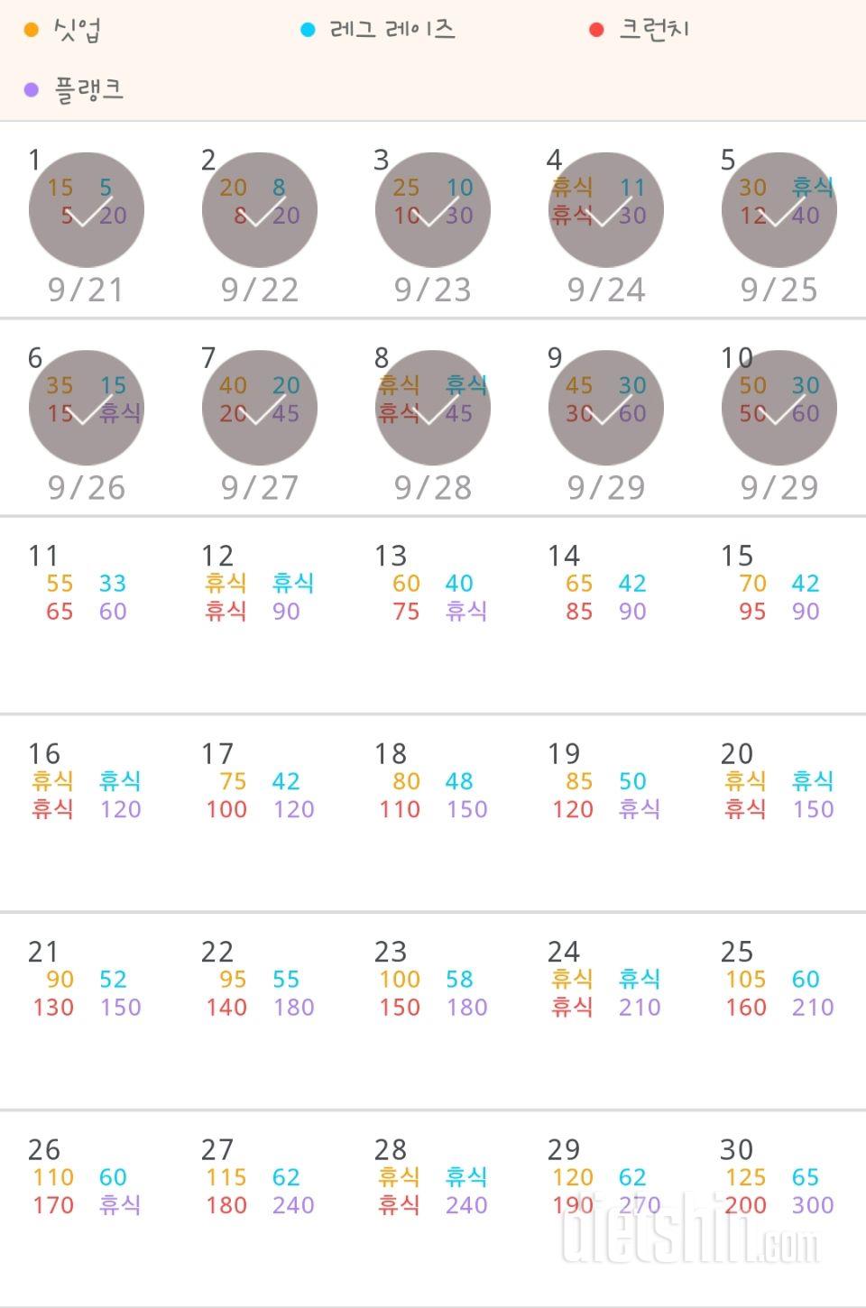 30일 복근 만들기 70일차 성공!