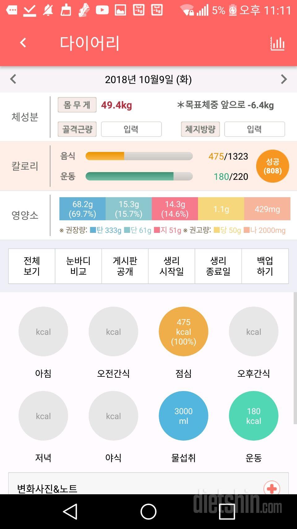 30일 야식끊기 1일차 성공!