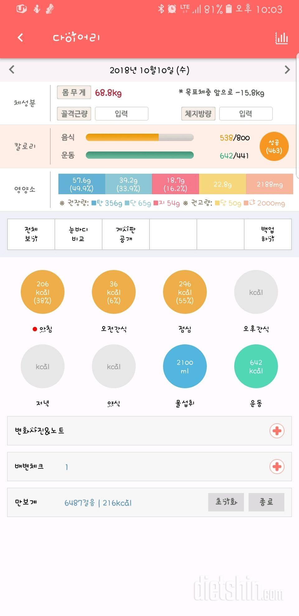 30일 밀가루 끊기 12일차 성공!