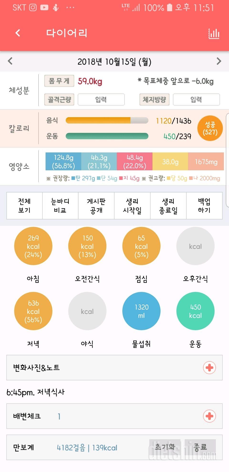 30일 야식끊기 5일차 성공!