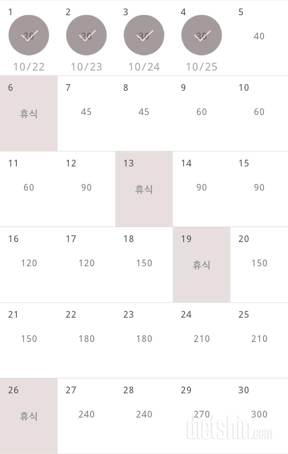 30일 플랭크 4일차 성공!