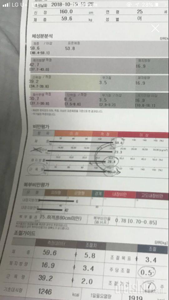 평생통통뚱뚱하다가 85에서 58kg 숫자뒤짚기