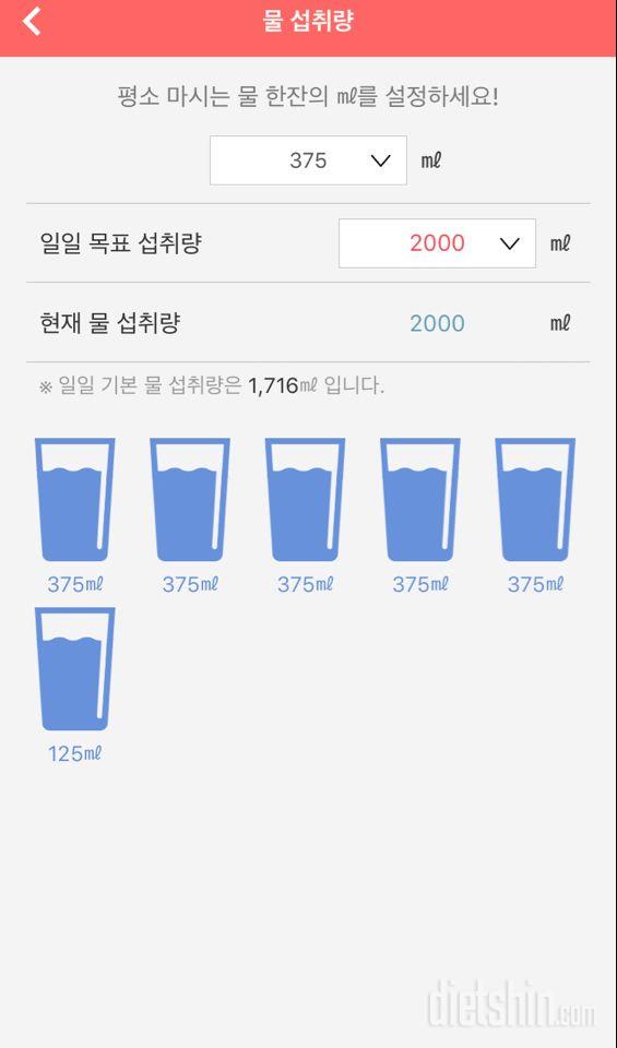 30일 하루 2L 물마시기 11일차 성공!