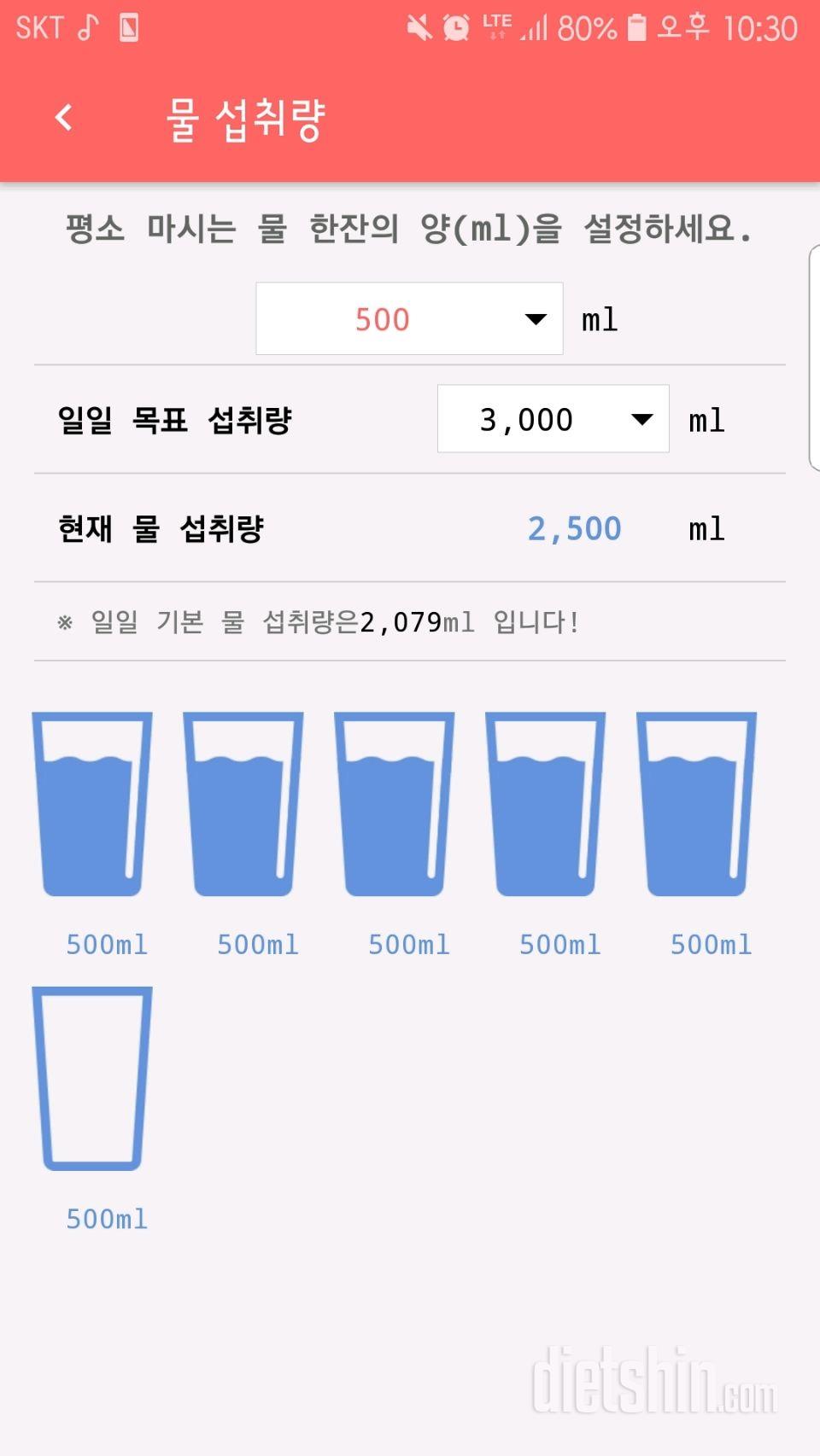 30일 하루 2L 물마시기 11일차 성공!