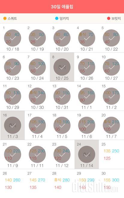 30일 애플힙 234일차 성공!