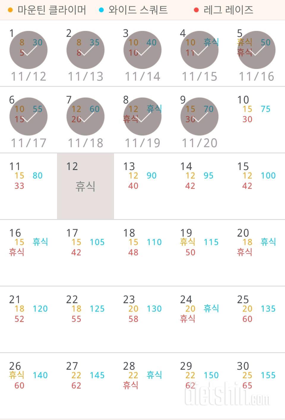 30일 체지방 줄이기 69일차 성공!