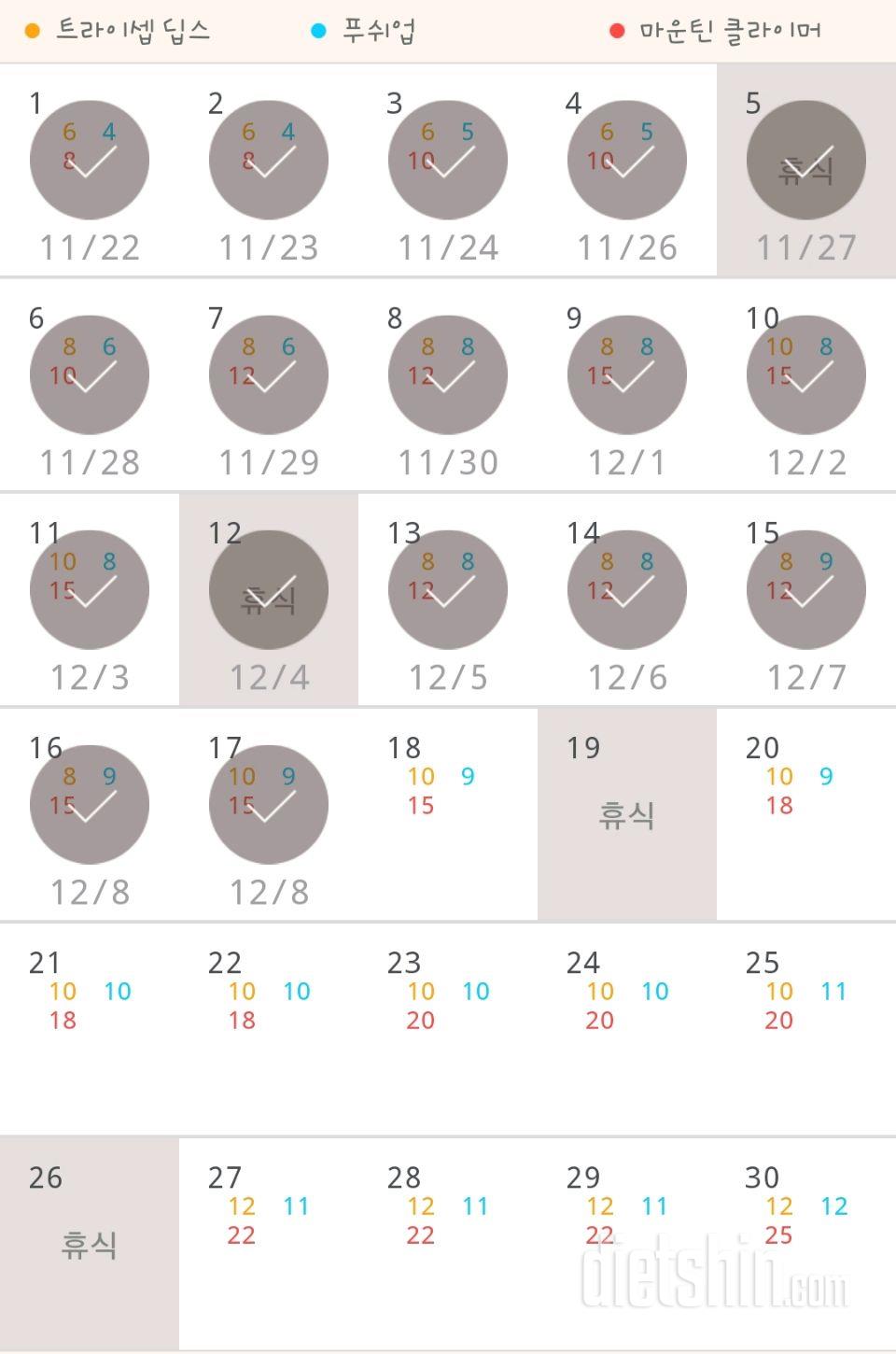 30일 슬림한 팔 77일차 성공!